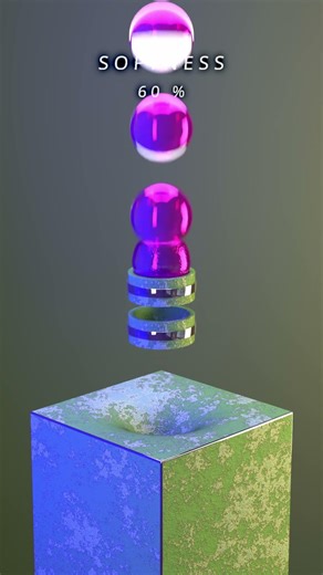 0% vs 100% shere X 2pipes Soft Body Simulation in Houdini