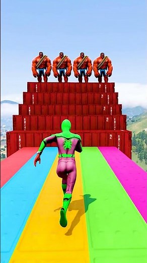 GTA 5 Epic Water Ragdolls | Spider-Man Jumps / Fails ep.18423 #shorts
