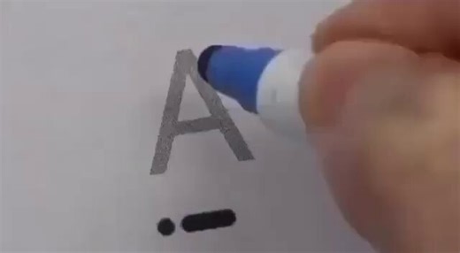 Visual pattern trick for Morse code letters