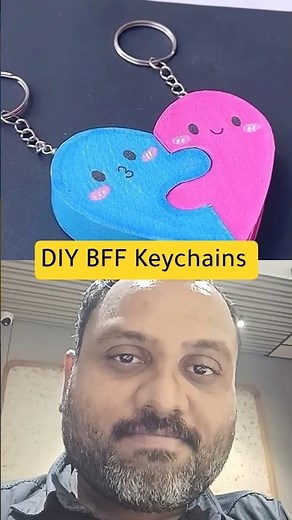 🔑DIY BFF Keychains making Challenges #diy #shorts #ytshorts #handmade
