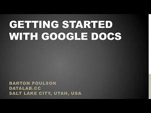 Getting Started with Google Docs