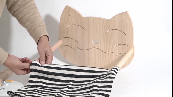 Cat Hammock Wall Mounted Cat Climbing Shelf with Three Steps, Catwall Furniture Shelf and Perches, Wooden Cat Wall Shelves for Sleeping, Playing, Climbing, and Lounging for Kitty & Kitten