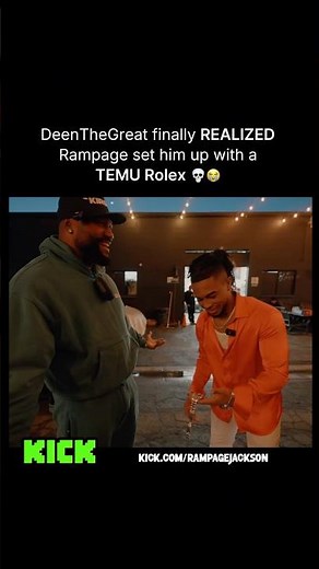 DeenTheGreat finally REALIZED Rampage set him up with a TEMU Rolex #rampagejackson #kick #ufc