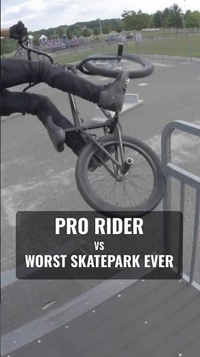 Worst Skatepark Ever vs Pro Rider #bmx #bikes