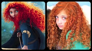 Merida from Brave inspired Hair tutorial using Straws