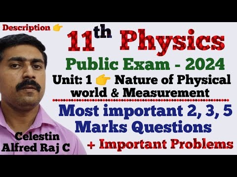 11 Physics|Most|important|2,3,5 marks Qns|Important problems|Unit 1|Nature of phy world|sky physics
