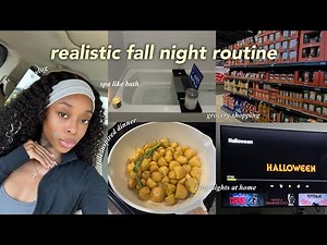 my cozy (and realistic) fall night routine 2025 🍂 dinner recipe, self care, baking & movie night in