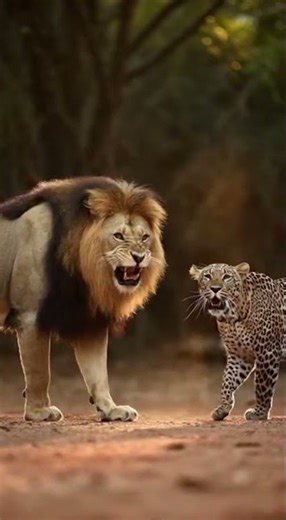 Lion vs Leopard Face to Face | Ultimate Predator Standoff in the Wild (4K)