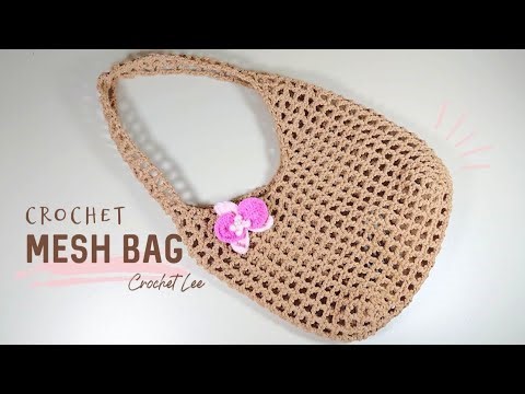 Crochet Mesh Bag| Net Bag Crochet Tutorial| Crochet Lee