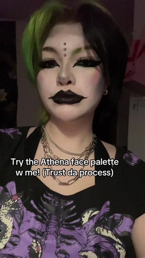 First Attempt at Goth Makeup Using Athena Palette