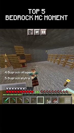TOP 5 Bedrock MC Moments #Minecraft #Funny