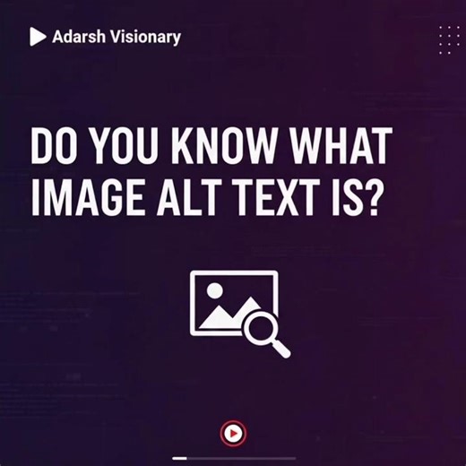 Do you know what Image Alt text is? Watch here: https://youtu.be/3yX1nj2VeHA?si=Z4FkOFqFLnsbCCcZ