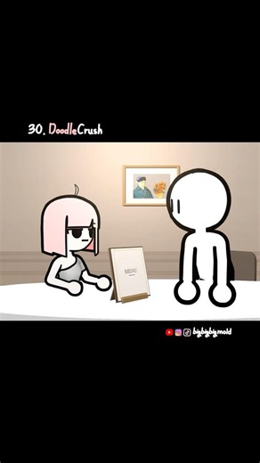 30 - What are you ordering?🍽️ | #doodlecrush #animation #anime