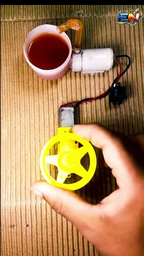 this gear generator runs a pump #experiment #scienceproject #diy