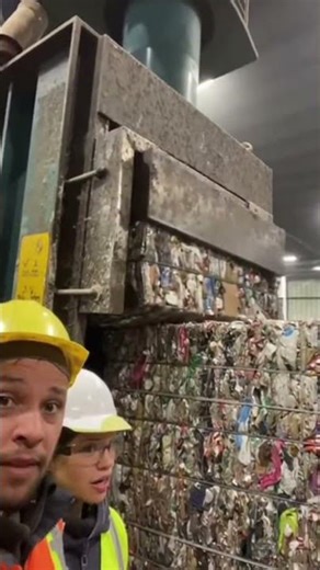This Machine Compresses Trash Into Reusable Blocks