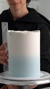 66K views · 603 reactions | super simple Ombre Christening Cake design coming your way! I loooove this blue shade. I use navy blue gel food colour for this particular hue of blue, which I find is perfect for a baby's cake. #cakeart #cakedesign #caketutorial #tallcake #christeningcake #communioncake #baptismcake | Rosie's Dessert Spot | Facebook