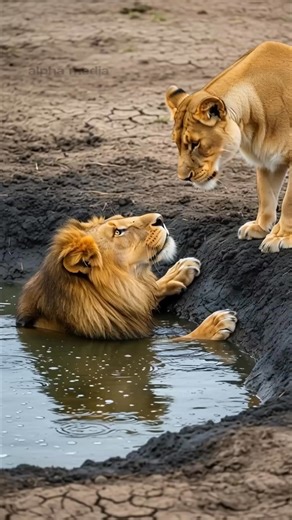 Breaking: Courageous Elephant Saves Drowning Lion from Deadly Waters, Displaying Remarkable Compassion and Strength - Full video in comments!👇 | Hornby Eagles