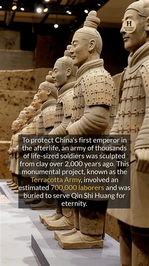 1K views · 18 reactions | A life-sized army of clay soldiers was buried for 2,000 years to guard the first emperor of China. #history #ancienthistory #archaeology | Historic Marks | Facebook