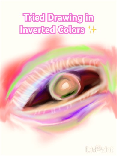 Tried drawing in inverted colors and only using airbrush #ibispaintx #speedpaint #invertedart