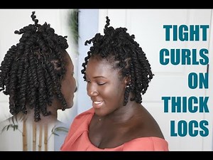 How To Do Tight Curls on Thick Locs | No Rods or Rollers