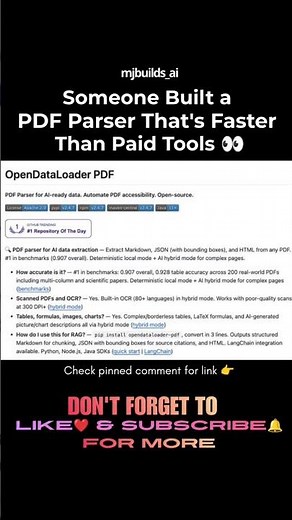 Someone Built a PDF Parser That's Faster Than Paid Tools 👀