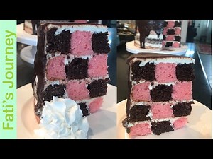 How to make a checkered cake inside/checkerboard cake