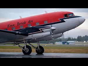 82 Year-Old DC-3 Still in Service! Kenn Borek Air Basler BT-67 Landing, Startup & Takeoff at YYJ