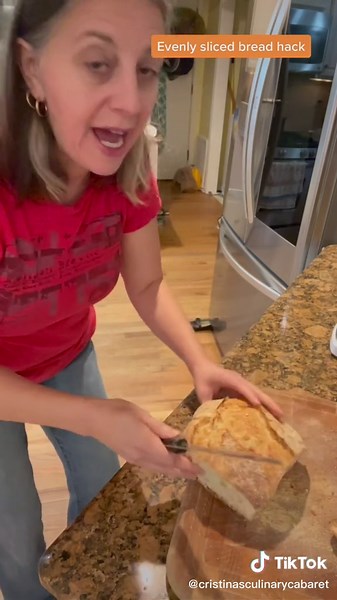 Evenly Sliced Bread Hack | Homemade Bread Slicing Tips