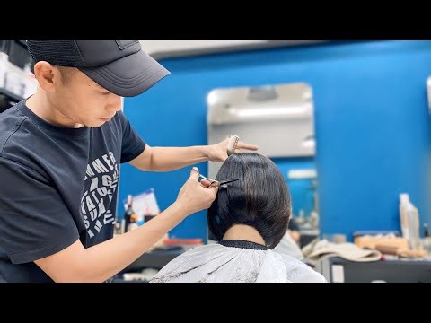 CHIC SHORT BOB HAIRCUT Transformation – Sleek and Modern Style