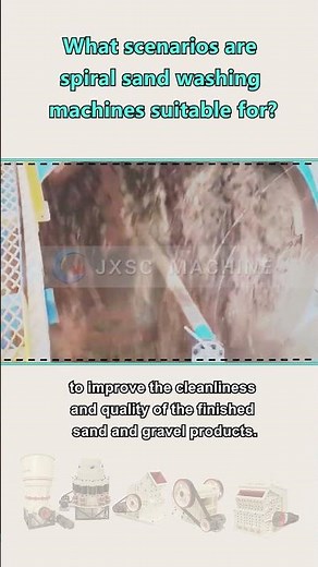 What scenarios are spiral sand washing machines suitable for?