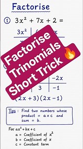 Factorise Trinomials with a Short Trick 🔥 | Class 9 & 10 Maths |#Maths #Shorts #Algebra