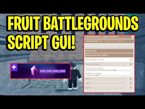Fruit Battlegrounds Script GUI / Hack (INFINITE GEMS, AUTO SPIN, AUTOFARM, AND MORE) *PASTEBIN*