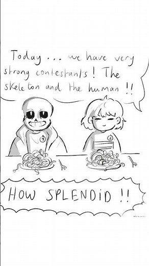 Spaghetti Eating Contest With Sans (Undertale Comic Dub)