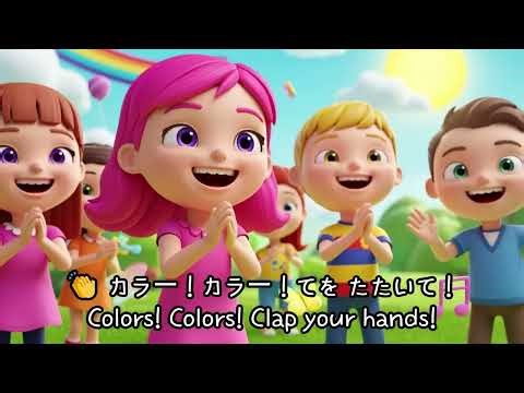 Color Song for Kids | Japanese + English Bilingual Colors Song 🌈 Learn Colors | カラーソング