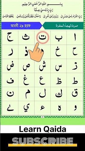 "Learn Noorani Qaida Lesson 1 | Easy Arabic Alphabet for Beginners (Short to Full Lesson)"