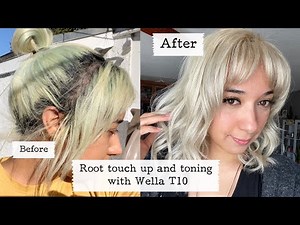 Root touch up and toning with Wella T10