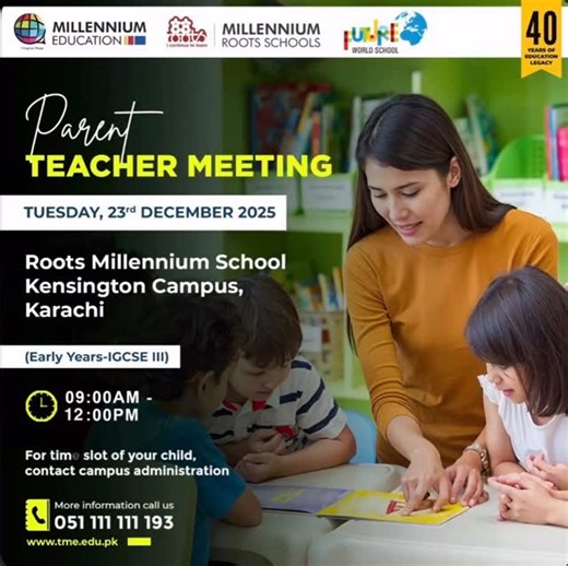 PARENT–TEACHER MEETINGS (PTMs) FIRST TERM CULMINATION 23rd DECEMBER 2025. Dear Parents/Guardians, As we reach the culmination of the First Academic term 2025, we warmly invite you to attend our Parent–Teacher Meetings (PTMs) scheduled on Tuesday 23rd December 2025. These meetings provide valuable insights into your child’s academic progress, learning strengths, areas for improvement, and overall development, while helping set clear goals for the upcoming term. Kindly ensure your attendance to al