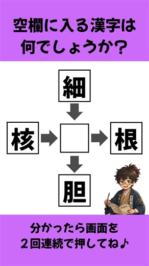 【穴埋め漢字クイズ#48】この漢字わかる？4つの二字熟語を作ってみよう #脳トレ #漢字クイズ #穴埋め漢字クイズ