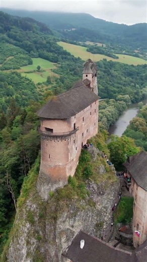 This Castle on a Cliff Will Blow Your Mind! 🏰🇸🇰 | Orava Castle, Slovakia#dronefootage #ytshorts #yt