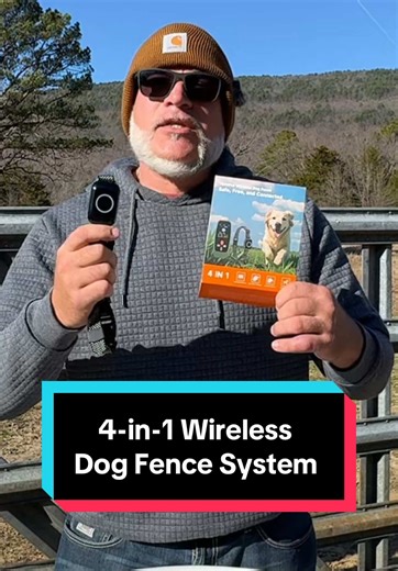 4-in-1 Wireless Dog Fence System for Training and Safety