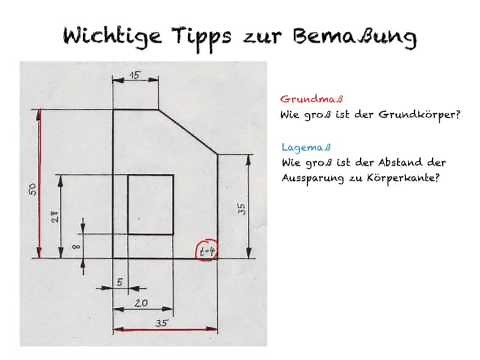 Tipps zur Bemaßung