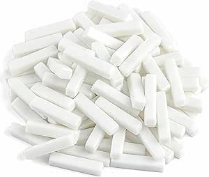Youway Style White Mosaic Tiles for Crafts Bulk,150g Strips Shapes Mosaic Glass Pieces,Glass Mosaic Garden Craft Kit