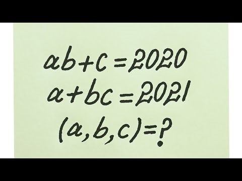 Math Olympiad l A Tricky Math Olympiad Question l Algebric Problem