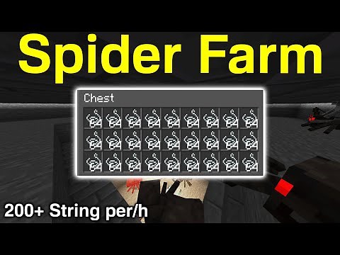 Easy spider farm in Minecraft 1.20 (No spawner, 200+ string per/h) READ DESC