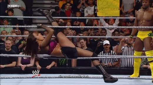 Slimpapa on Instagram: "On this day in wrestling history Kofi Kingston & Kelly Kelly vs Layla & Santino Marella on ECW 2/26/08"