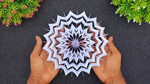 845K views · 5.4K reactions | Handmade easy paper snowflake making for Christmas decorations - Christmas crafts - DIY Christmas tree ornaments #Xmas2025 #ChristmasDecor #XmasCrafts | Entertaining Arts | Facebook