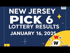 New Jersey Pick 6 Lottery Results January 16, 2025 🎰 Who Won the Jackpot?