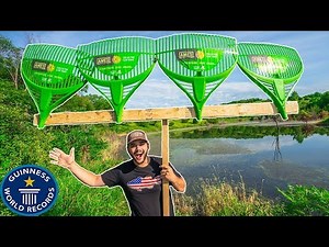 SAVING the Fish in My POND with a HOMEMADE Weed Rake!!! (Worlds Largest)