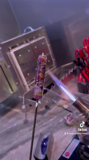 Iridescent Lampwork Glass Heart Bead: Handmade Silver Glass Focal