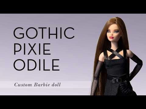 Gothic Pixie Barbie Makeover ✨ Repaint & Wig Transformation